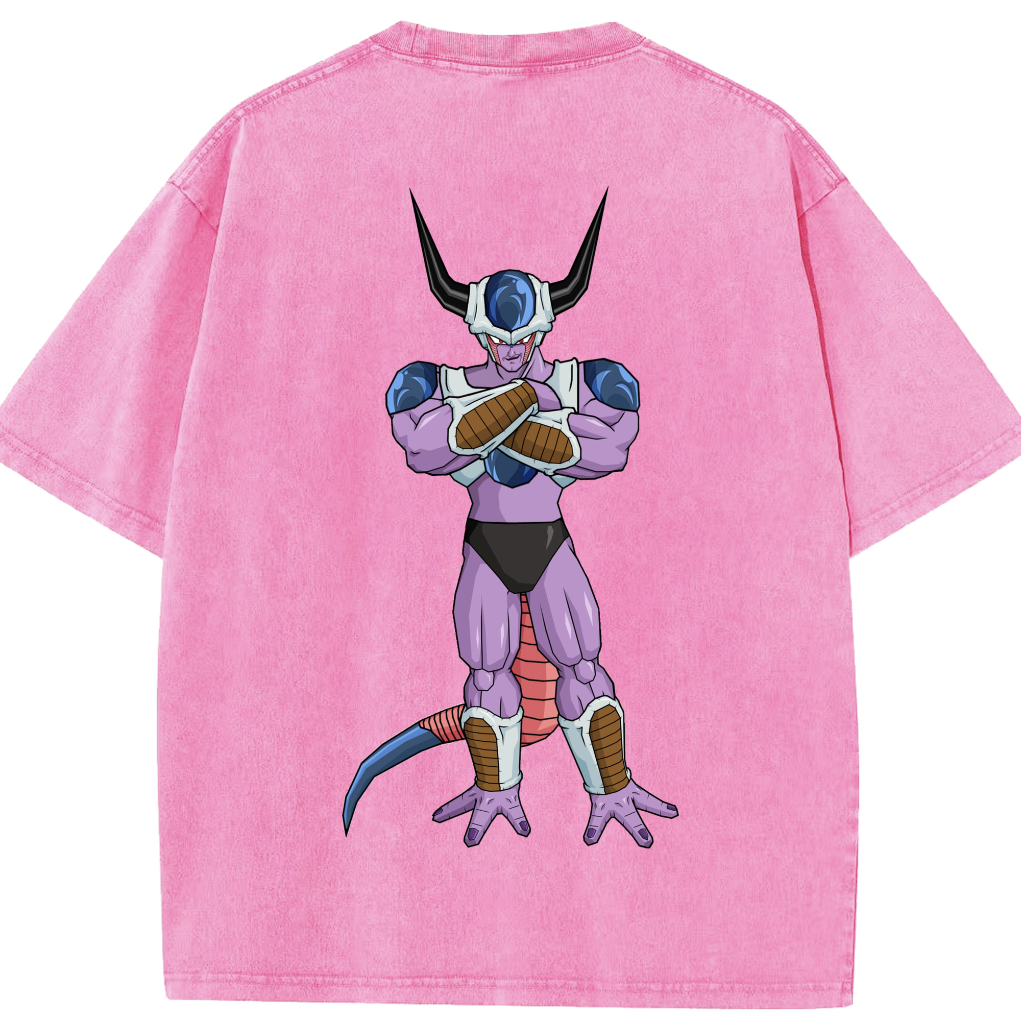 （画像用） ドラゴンボール フリーザ DRAGON BALL Frieza 綿100% ヴィンテージ風 半袖Tシャツ（背面プリント）